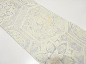 アンティーク　亀甲に向かい鳥・華紋織り出し袋帯（材料）